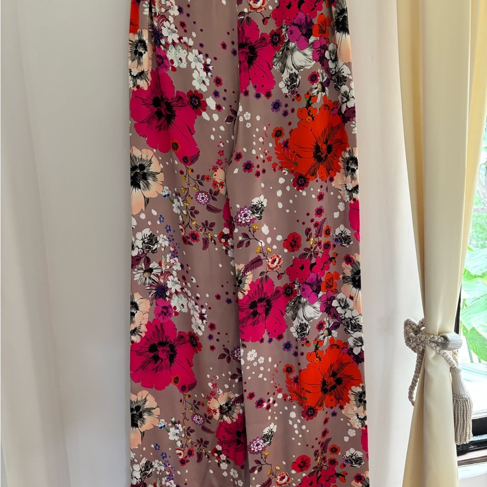 Roberto Cavalli Silk Floral Wide-Leg Pants